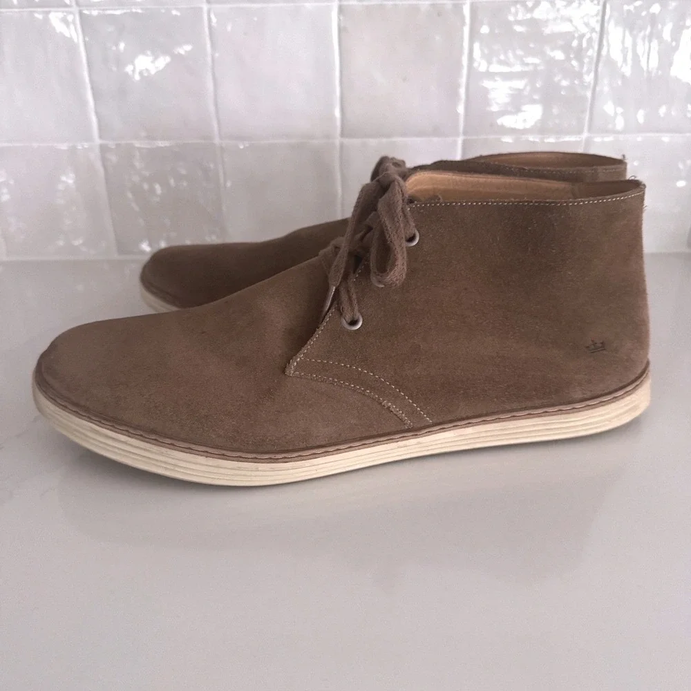Peter Millar Suede Chukka Boots Mens 11.5‎ Light Brown Lace Up Desert MS18F07